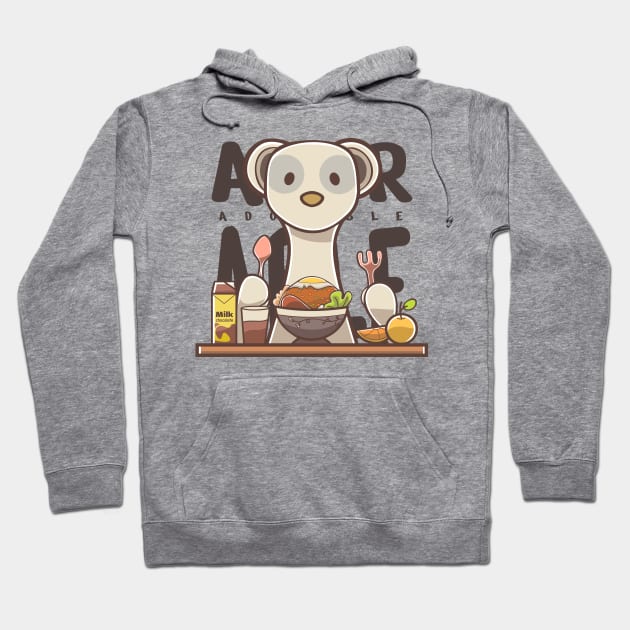 Cute Animal Character Hoodie by Alsiqcreativeart